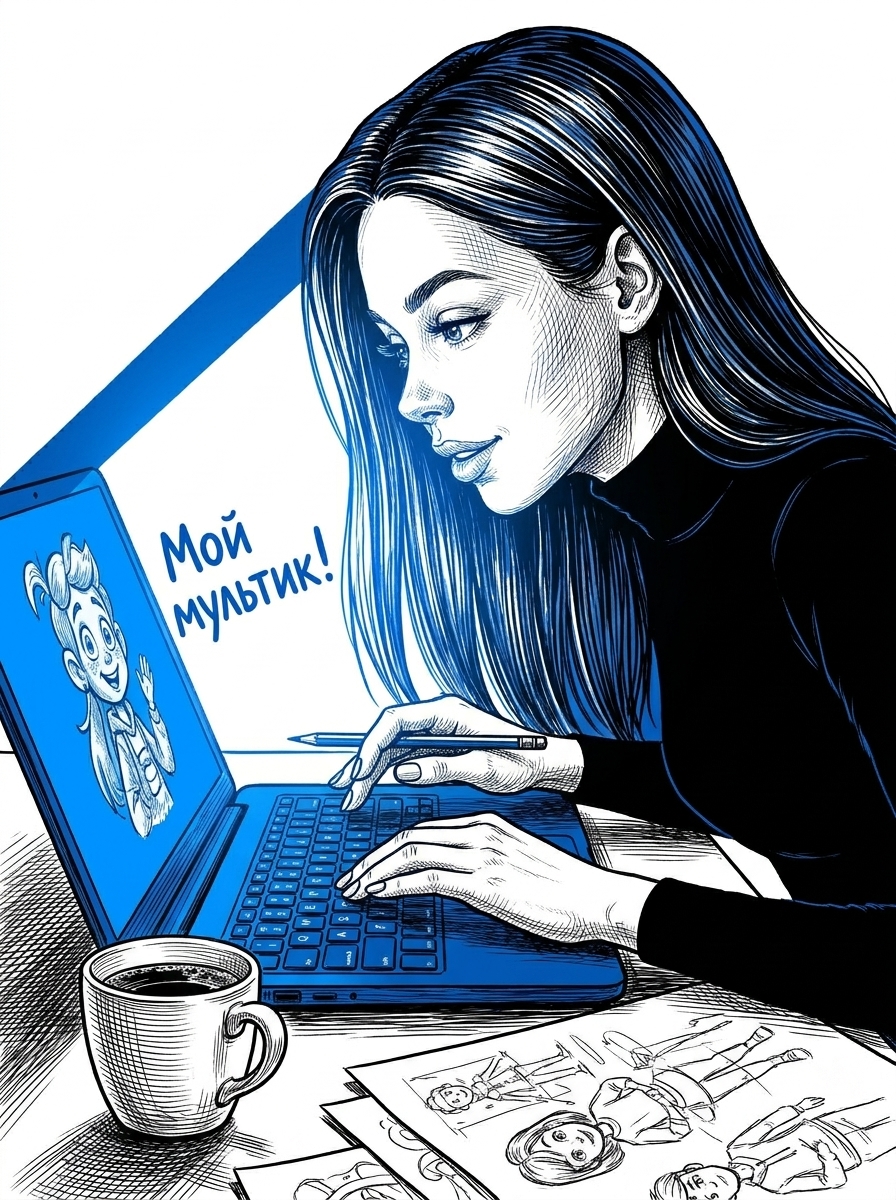 Создание мультика за ноутбуком